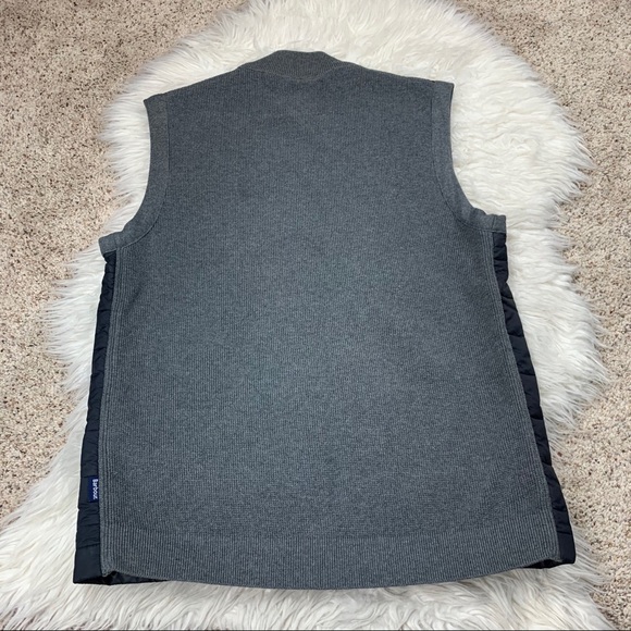 Barbour Men's Gray Navy Blue Essential Gilet Vest - Picture 5 of 7